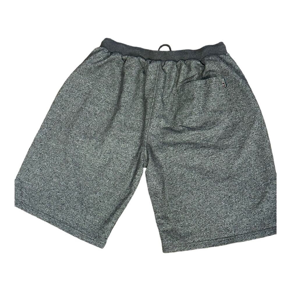 Kuyigo Mens XL Heathered Gray Drawstring Waist Shorts Zip Pockets